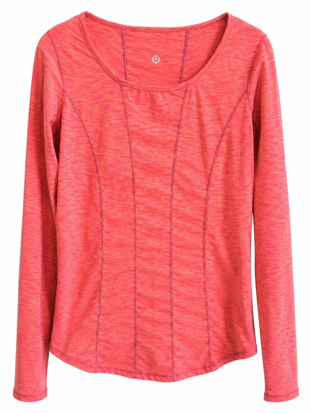Lululemon Women's Long Sleeve Athletic Top Pink Heather Ruched Size 8 Yoga